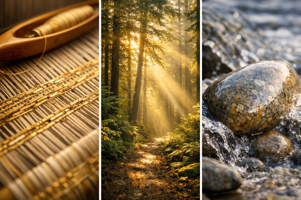 Illustration symbolique de la résilience psychologique : un cheminement vers la reconstruction de soi et l'apaisement du système nerveux.